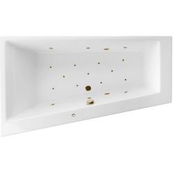 Ванна Excellent Sfera RELAX, 170х100 см, акриловая, цвет- белый/бронза, (с гидромассажем), с каркасом, асимметричная, левосторонняя, левая, приставная/встраиваемая