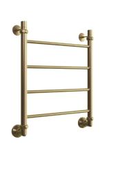 Полотенцесушитель Двин J 60/50, водяной (1"-1/2" К3  золотой матовый), универсальное подключение, нержавеющая сталь, настенный, форма лесенка, цвет золотой матовый, к отоплению и ГВС, для отопления, обогрева в ванной