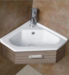 Раковина для ванной CeramaLux 9068В 41х19х41 встраиваемая, нестандартная, керамическая/фарфоровая, цвет белый, с отверстием под смеситель, слив-перелив
