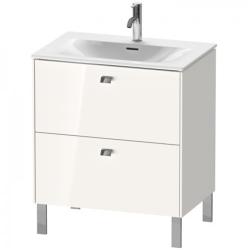 Тумба под раковину Duravit Brioso, 72х47,9х68,5 см, напольная, цвет: белый глянец, 2 выдвижных ящика, ДСП, прямоугольная, левая/правая, в ванную комнату