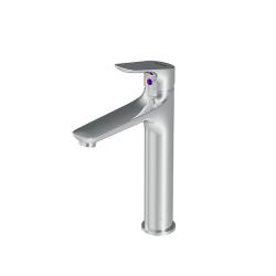 Смеситель для раковины/умывальника Damixa Jupiter высокий, однорычажный, неповоротный, керамический, длина излива 153 мм, латунь, цвет хром