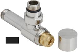 Вентиль Сунержа угловой под шестигранник G 1/2" НР х G 1/2" НР, цвет матовый чёрный