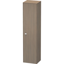 Пенал Duravit Brioso L, 42x36x177 см, подвесной, (левый), с дверцей, с полкой, со стеклянными полками, цвет: светло-голубой/хром, в ванную комнату