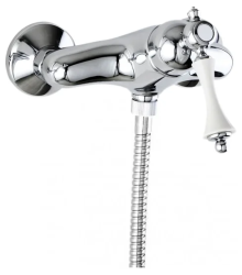 Смеситель для душа Cezares Margot, настенный, однорычажный, без излива, керамический, латунь, цвет хром