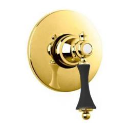 Смеситель для душа Cezares Margot, встраиваемый, однорычажный, без излива, керамический, латунь, внутренний (скрытый монтаж), цвет золото 24 карат