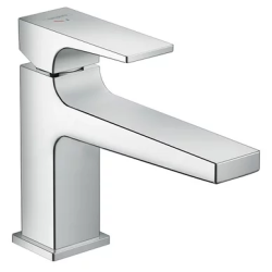 Смеситель для раковины Hansgrohe Metropol 100 CoolStart однорычажный, фиксированный излив, длина 15,7 см, керамический, латунь, цвет хром, со сливным клапаном Push-Open