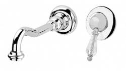 Смеситель для раковины Cezares Diamond, встраиваемый, однорычажный, длина излива 180 мм, неповоротный, керамический, латунь, цвет хром, без донного клапана, внутренний/скрытый монтаж