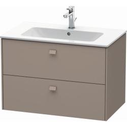 Тумба под раковину Duravit Brioso, 102х47,9х56,1 см, подвесная, 2 выдвижных ящика, ДСП, цвет: базальт, шкафчик навесной, механизм доводчика, прямоугольная, правая/левая, в ванную комнату