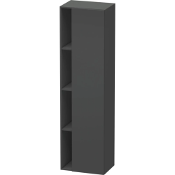 Пенал Duravit DuraStyle, 50x36x180 см, подвесной, (правый), с дверцей, с закрытыми/открытыми полками, цвет: графит матовый, в ванную комнату