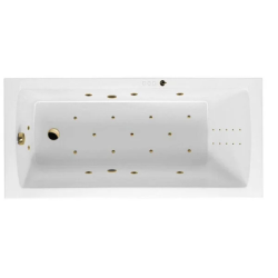 Ванна Excellent Aquaria ULTRA NANO, 150х70 см, акриловая, цвет- белый/золото, (с гидромассажем), с каркасом, прямоугольная, правосторонняя/левосторонняя, правая/левая, универсальная, приставная/встраиваемая