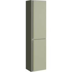 Пенал Aqwella Pure-35 140х35х25 см подвесной, (правый/левый/универсальный), с дверцами/двустворчатый, с полками, цвет шалфей зеленый, в ванную комнату 