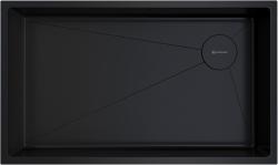Мойка кухонная Omoikiri Taki 74-U/IF Side-GB, 74х44 см, врезная, из нержавеющей стали, прямоугольная, цвет графит, без отверстия под смеситель, без крыла, слив-перелив