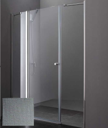 Душевая дверь Cezares Elena, 130х195 см текстурное стекло/профиль хром, в нишу, правая/правосторонняя установка, текстурное закаленное стекло, распашная
