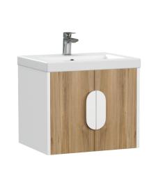 Тумба под раковину Cersanit COMO 50 для COMO 50, подвесная, цвет орех, 2 распашные дверцы, прямоугольная