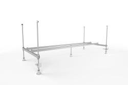 Каркас MELODIA "Simple/Moderno" 150х70 см для ванны, стальной, цвет серый, четыре опоры, прямоугольный, правый/левый правосторонний/левосторонний, универсальный для ванны