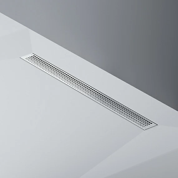 Душевой трап (лоток) AM.PM MasterFlow 800 мм комбинированный затвор со стальной матовой решеткой, цвет хром матовый, выходная труба 40/50 мм, линейный