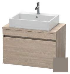 Тумба под раковину для консоли/столешницы Duravit DuraStyle 80х54,8х51,2 см, подвесная, ДСП, цвет: сосна серебристая/базальт, 1 выдвижной ящик, прямоугольная