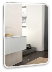 Зеркало Azario Стив, 60х80 см, с LED/ЛЕД-подсветкой, с диммером, прямоугольное, выключатель сенсорный, для ванны, навесное/подвесное/настенное