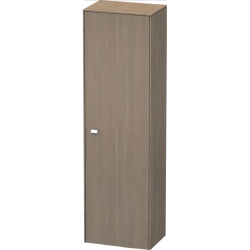 Пенал Duravit Brioso R, 27х19,6х133,1 см, подвесной/напольный, (правый), с дверцей/одностворчатый, с полками, со стеклянными полками, цвет: дуб терра/хром, в ванную комнату