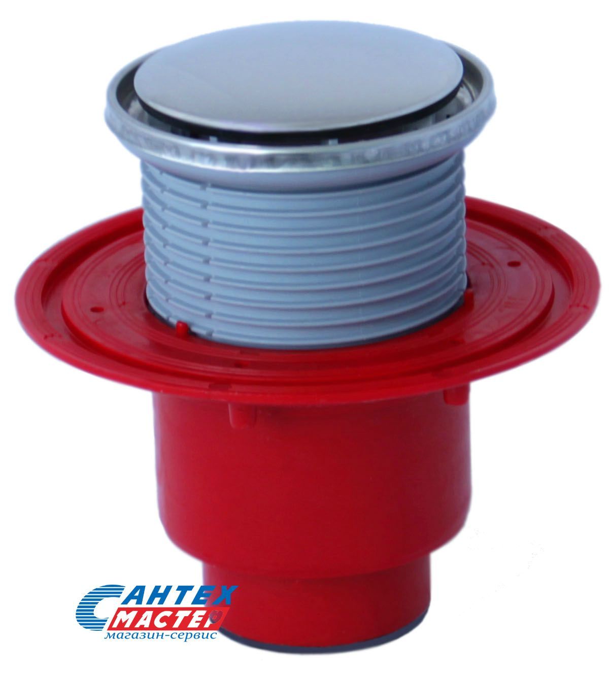 Трап вертикальный Ду50 с выпуском под трубу SML, с круглой решеткой, HL 310NR - SML