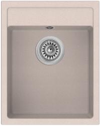 Мойка кухонная Longran Ultra ULS400.500, 40х50 см, врезная, искусственный гранит (LONSTONE), прямоугольная, цвет саббиа, без отверстия под смеситель, слив-перелив, без крыла