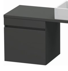 Тумба/шкафчик для консоли/столешницы Duravit DuraStyle под раковину 50х54,8х51,2 см, подвесная, ДСП, цвет: графит матовый, 1 выдвижной ящик, прямоугольная