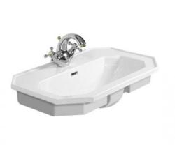 Раковина DURAVIT 1930 Series, 58х47х22,5 см, встраиваемая сверху, восьмиугольная, санфарфор, цвет белый, 1 отверстие/2 намеченых отверстия под смеситель, слив/перелив