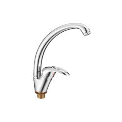 Смеситель для кухни/мойки Accoona, однорычажный, поворотный, керамический, длина излива 238 мм, латунь, цвет хром