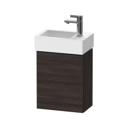 Тумба под раковину Duravit D-Neo, 36,4х22,2х44 см, подвесная, с распашной дверцей, ДСП, цвет: каштан темный, шкафчик навесной, прямоугольная, левая, в ванную комнату