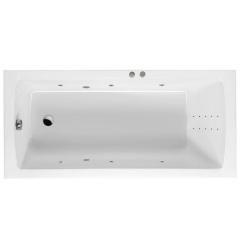 Ванна Excellent Aquaria LINE NANO, 150х70 см, акриловая, цвет- белый/хром, (с гидромассажем), с каркасом, прямоугольная, правосторонняя/левосторонняя, правая/левая, универсальная, приставная/встраиваемая