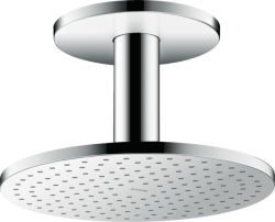 Верхний душ AXOR ShowerSolutions 250 1jet, с потолочным подсоединением, потолочный монтаж, круглый, с 1 режимом, размер 25 см, металлический, цвет: хром, для душа/ванной