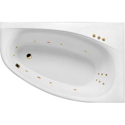 Ванна Excellent Kameleon SMART, 170х110 см, акриловая, цвет- белый/золото, (с гидромассажем), с каркасом, асимметричная, правосторонняя, правая, приставная/встраиваемая