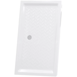 Душевой поддон RGW Ceramics CR, 80х100х6 см, прямоугольный, керамический, низкий, цвет: белый, с антискользящим покрытием, с бортиком, литой, литьевой, для душа