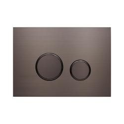 Кнопка смыва KK-POL Aquafiori Sfera прямоугольная, цвет оружейная сталь, нержавеющая сталь, клавиша управления для сливного бачка, инсталляции унитаза, двойная, механическая, панель, универсальная, размер 245х175х14 мм