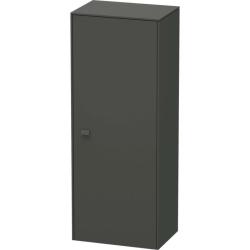 Пенал Duravit Brioso R, 27х19,6х91,1 см, подвесной/напольный, (правый), с дверцей/одностворчатый, с полкой, со стеклянными полками, цвет: графит матовый, в ванную комнату