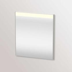 Зеркало Duravit Brioso, 62х70х3,5 см с LED/ЛЕД-подсветкой, прямоугольное, подвесное/настенное, цвет рамы: бетонно-серый, настенный выключатель, для ванной