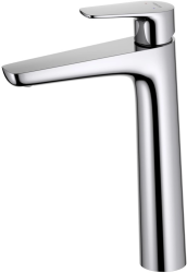 Смеситель для раковины/умывальника Aquatek Бетта однорычажный, неповоротный, фиксированный, высокий, излив длина 165 мм высота 229 мм латунь, цвет хром