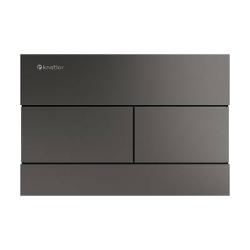 Кнопка смыва Knotlor Vitality, цвет вороненая сталь, размер 240 х 162 х 10 мм, клавиша управления для сливного бачка, инсталляции, два режима слива, механическая, панель