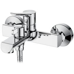 Смеситель для ванны/душа LEDEME настенный, однорычажный, неповоротный, латунный, длина излива 178 мм, латунь, цвет хром