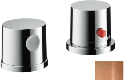 Смеситель для ванны Axor Uno термостатический, монтаж на борт ванны, скрытый, без излива, латунь, цвет полированная медь, без душевого шланга/лейки, на 2 отверстия, для 2-х потребителей