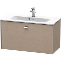 Тумба под раковину для консоли/столешницы Duravit Brioso 102х55х44,2 см, подвесная, ДСП, цвет: лен/хром, 1 выдвижной ящик, прямоугольная