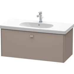 Тумба под раковину Duravit Brioso, 102х46,9х45,2 см, подвесная, 1 выдвижной ящик, ДСП, цвет: базальт, шкафчик навесной, механизм доводчика, прямоугольная, правая/левая, для раковины D-Code, в ванную комнату