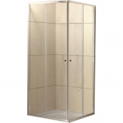 Душевой уголок BelBagno Uno-195, 120х80 см, без поддона, прямоугольная, угловой, стекло прозрачное, (без сифона) без крыши, раздвижной, стеклянный, алюминиевый профиль (хром)