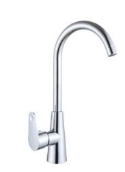 Смеситель для кухни/мойки Ekko, однорычажный, поворотный, керамический, длина излива 175 мм, силумин, цвет хром