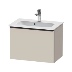 Тумба под раковину Duravit D-Neo, 61х37,2х44 см, подвесная, 1 выдвижной ящик, ДСП, цвет: серо-коричневый, шкафчик навесной, прямоугольная, правая/левая, в ванную комнату