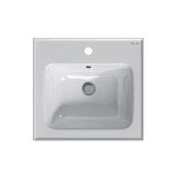 Раковина мебельная 50 AM.PM X-Joy 490х450х172 мм фарфоровая, прямоугольная, цвет белый глянцевый, с отверстием под смеситель, слив-перелив, встраиваемая