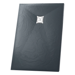 Душевой поддон RGW Stone Tray ST-G, 70х170х2,5 см, прямоугольный, из искусственного камня, низкий, цвет: графит, с антискользящим рельефным покрытием, без бортика
