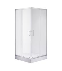 Душевой уголок Olive's Mino 90х90х192,5 см поддон ABS - пластик, квадратный, алюминиевый профиль матовый хром, стекло прозрачное 4 мм раздвижной