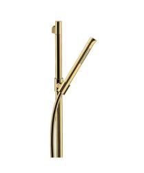 Душевой гарнитур Axor Starck Organic 2jet, высота 98,5 см, комплект: держатель душевой лейки/душевая лейка/душевая штанга/душевой шланг, цвет: полированное золото, внешнего монтажа, настенный, для душа/ванной