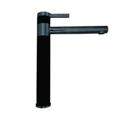 Смеситель для кухни ALVEUS MONARCH ANTHRACITE однорычажный, поворотный, керамический, высокий излив, высота излива 22,6 см, латунь, цвет антрацит